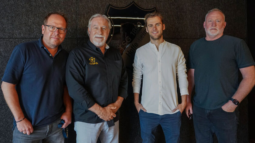 The distinguished attendees included Dr. Jan Mayer, CEO of TSG Hoffenheim; Benjamin Ziemer, President of NorCal Premier; Jonathan Sierck, CEO/Founder of PadelCity; and Mark Hall, CEO/Founder of COPA Innovation Laboratories.